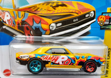 Load image into Gallery viewer, Hot Wheels 2023 '68 Copo Camaro Yellow #63 HW Art Cars 5/10 New