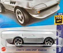 Load image into Gallery viewer, Hot Wheels 2023 Corvette Grand Sport Roadster Silver #154 HW Screen Time 8/10 New