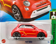 Load image into Gallery viewer, Hot Wheels 2023 Fiat 500e Red #144 HW Green Speed 8/10 New Long Card