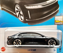 Load image into Gallery viewer, Hot Wheels 2023 Lucid Air Black #97 Factory Fresh 1/5 New Long Card