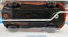 Load image into Gallery viewer, Hot Wheels 2023 Lotus Emira Red #121 Factory Fresh 3/5 New Long Card