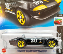 Load image into Gallery viewer, Hot Wheels 2023 Corvette Grand Sport Roadster Black #14 HW Roadsters 3/10 New Long Card