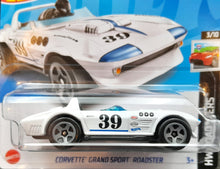 Load image into Gallery viewer, Hot Wheels 2023 Corvette Grand Sport Roadster White #14 HW Roadsters 3/10 New