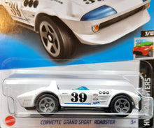 Load image into Gallery viewer, Hot Wheels 2023 Corvette Grand Sport Roadster White #14 HW Roadsters 3/10 New Long Card