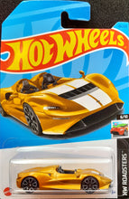 Load image into Gallery viewer, Hot Wheels 2023 McLaren Elva Gold #82 HW Roadsters 6/10 New Long Card