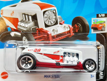Load image into Gallery viewer, Hot Wheels 2023 Max Steel White #62 HW Roadsters 5/10 New