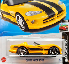 Load image into Gallery viewer, Hot Wheels 2023 Dodge Viper RT/10 Yellow #131 HW Roadsters 7/10 New Long Card