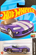 Load image into Gallery viewer, Hot Wheels 2023 Dodge Viper RT/10 Purple #131 HW Roadsters 7/10 New Long Card