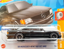 Load image into Gallery viewer, Hot Wheels 2023 '89 Mercedes-Benz 560 SEC AMG Black #150 HW Turbo 4/5 New