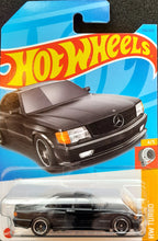 Load image into Gallery viewer, Hot Wheels 2023 '89 Mercedes-Benz 560 SEC AMG Black #150 HW Turbo 4/5 New Long Card