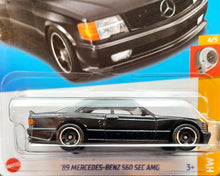 Load image into Gallery viewer, Hot Wheels 2023 '89 Mercedes-Benz 560 SEC AMG Black #150 HW Turbo 4/5 New Long Card