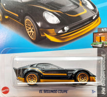 Load image into Gallery viewer, Hot Wheels 2023 El Segundo Coupe Black #105 HW Dream Garage 4/5 New Long Card