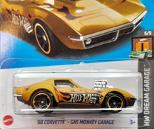 Load image into Gallery viewer, Hot Wheels 2023 '68 Corvette - Gas Monkey Garage Matte Gold HW Dream Garage 5/5