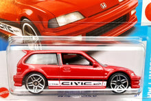 Load image into Gallery viewer, Hot Wheels 2023 '90 Honda Civic EF Red #96 HW J-Imports 7/10 New