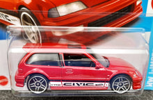 Load image into Gallery viewer, Hot Wheels 2023 '90 Honda Civic EF Red #96 HW J-Imports 7/10 New