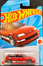 Load image into Gallery viewer, Hot Wheels 2023 '90 Honda Civic EF Red #96 HW J-Imports 7/10 New Long Card