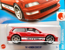 Load image into Gallery viewer, Hot Wheels 2023 '90 Honda Civic EF Red #96 HW J-Imports 7/10 New Long Card