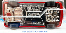 Load image into Gallery viewer, Hot Wheels 2023 '90 Honda Civic EF Red #96 HW J-Imports 7/10 New Long Card