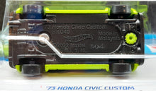 Load image into Gallery viewer, Hot Wheels 2023 '73 Honda Civic Custom Green #117 HW J-Imports 8/10 New