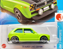 Load image into Gallery viewer, Hot Wheels 2023 '73 Honda Civic Custom Green #117 HW J-Imports 8/10 New Long Card