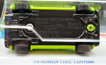 Load image into Gallery viewer, Hot Wheels 2023 '73 Honda Civic Custom Green #117 HW J-Imports 8/10 New Long Card