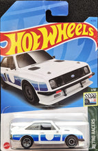 Load image into Gallery viewer, Hot Wheels 2023 Ford Escort RS2000 White #4 Retro Racers 1/10 New Long Card