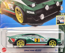 Load image into Gallery viewer, Hot Wheels 2023 Dimachinni Veloce Green #5 Retro Racers 2/10 New Long Card
