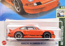 Load image into Gallery viewer, Hot Wheels 2023 Porsche 911 Carrera RS 2.7 Orange #125 Retro Racers 8/10 New Long Card