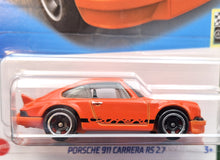 Load image into Gallery viewer, Hot Wheels 2023 Porsche 911 Carrera RS 2.7 Orange #125 Retro Racers 8/10 New Long Card