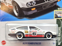 Load image into Gallery viewer, Hot Wheels 2023 Alfa Romeo GTV6 3.0 White #185 Retro Racers 10/10 New Long Card