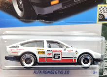 Load image into Gallery viewer, Hot Wheels 2023 Alfa Romeo GTV6 3.0 White #185 Retro Racers 10/10 New Long Card