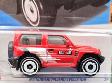 Load image into Gallery viewer, Hot Wheels 2023 Mitsubishi Pajero Evolution Red #175 Mud Studs 3/5 New Long Card