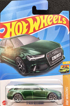 Load image into Gallery viewer, Hot Wheels 2023 '17 Audi RS 6 Avant Green #187 HW Wagons 1/5 New Long Card