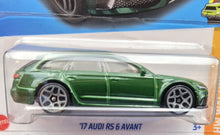Load image into Gallery viewer, Hot Wheels 2023 '17 Audi RS 6 Avant Green #187 HW Wagons 1/5 New Long Card
