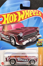 Load image into Gallery viewer, Hot Wheels 2023 Classic '55 Nomad Burgundy #243 HW Wagons 5/5 New Long Card