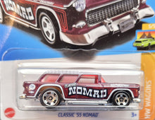 Load image into Gallery viewer, Hot Wheels 2023 Classic '55 Nomad Burgundy #243 HW Wagons 5/5 New Long Card