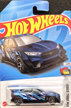 Load image into Gallery viewer, Hot Wheels 2023 Ford Mustang Mach-E 1400 Dark Blue #81 HW Drag Strip 2/10 New Long Card