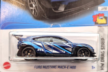 Load image into Gallery viewer, Hot Wheels 2023 Ford Mustang Mach-E 1400 Dark Blue #81 HW Drag Strip 2/10 New Long Card