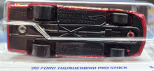 Load image into Gallery viewer, Hot Wheels 2023 '86 Ford Thunderbird Pro Stock Dark Red #107 HW Drag Strip 4/10 New Long Card