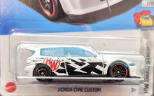 Load image into Gallery viewer, Hot Wheels 2023 Honda Civic Custom White #172 HW Drag Strip 7/10 New Long Card