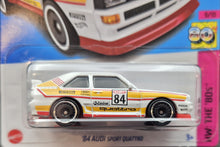 Load image into Gallery viewer, Hot Wheels 2023 '84 Audi Sport Quattro White #152 HW: The '80s 9/10 New Long Card