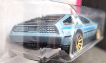 Load image into Gallery viewer, Hot Wheels 2023 DMC Delorean Pale Blue #101 HW: The '80s 8/10 New Long Card