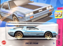 Load image into Gallery viewer, Hot Wheels 2023 DMC Delorean Pale Blue #101 HW: The '80s 8/10 New