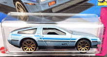 Load image into Gallery viewer, Hot Wheels 2023 DMC Delorean Pale Blue #101 HW: The '80s 8/10 New