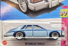 Load image into Gallery viewer, Hot Wheels 2023 '82 Cadillac Seville Dark Blue #75 HW: The '80s 7/10 New Long Card