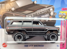 Load image into Gallery viewer, Hot Wheels 2023 1988 Jeep Wagoneer Matte Black #52 HW: The '80s 5/10 New