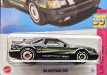 Load image into Gallery viewer, Hot Wheels 2023 '84 Mustang SVO Black #25 HW The '80s 2/10 New Long Card