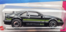 Load image into Gallery viewer, Hot Wheels 2023 '84 Mustang SVO Black #25 HW The '80s 2/10 New Long Card