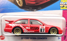 Load image into Gallery viewer, Hot Wheels Hot Wheels 2023 '87 Ford Sierra Cosworth Red #2 HW: The 80s 1/10 New Long Card