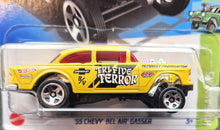Load image into Gallery viewer, Hot Wheels 2023 '55 Chevy Bel Air Gasser Yellow #110 HW Gassers 1/5 New Long Card